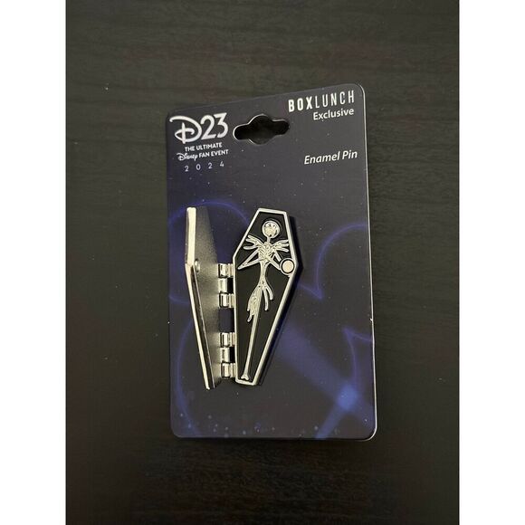 Disney D23 The Nightmare Before Christmas Jack Coffin Hinge Enamel Pin Exclusive - Picture 2 of 4